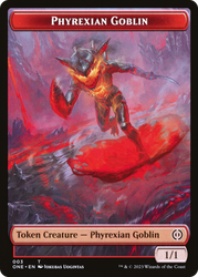 Phyrexian Goblin // The Hollow Sentinel Double-Sided Token [Phyrexia: All Will Be One Tokens]