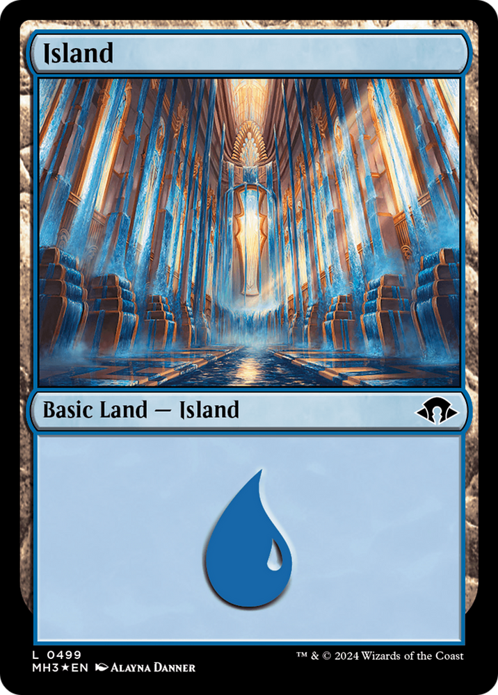 Island (0499) (Ripple Foil) [Modern Horizons 3]