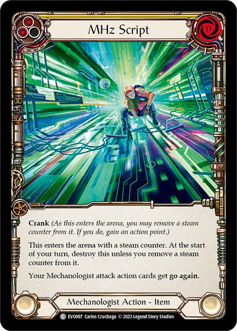 MHz Script [EVO097] (Bright Lights)  Rainbow Foil