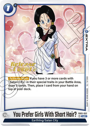 You Prefer Girls With Short Hair? [Raging Roar Release Event Cards]