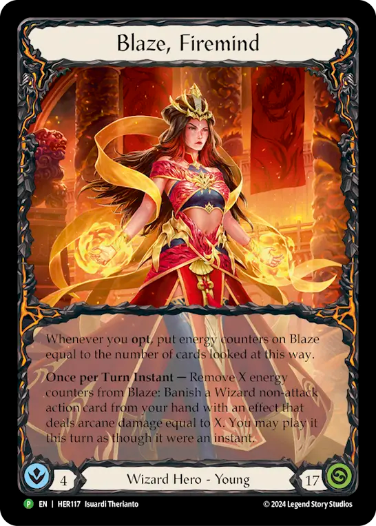 Blaze, Firemind [HER117] (Promo)  Rainbow Foil