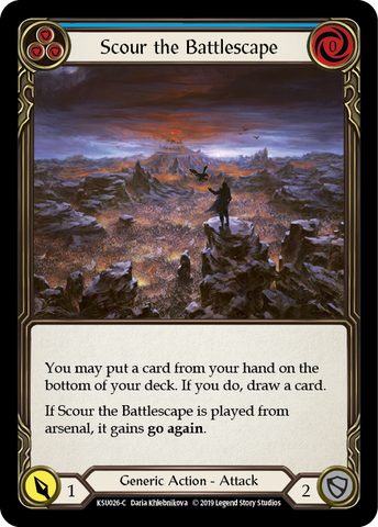 Scour the Battlescape (Blue) [KSU026-C] (Katsu Hero Deck)  1st Edition Normal