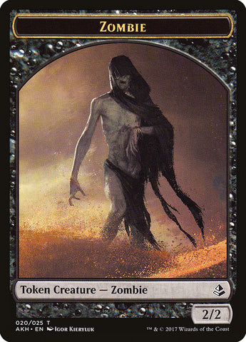 Zombie // Trueheart Duelist Double-sided Token [Amonkhet Tokens]