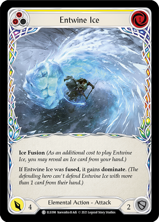 Entwine Ice (Yellow) [ELE098] (Tales of Aria)  1st Edition Rainbow Foil