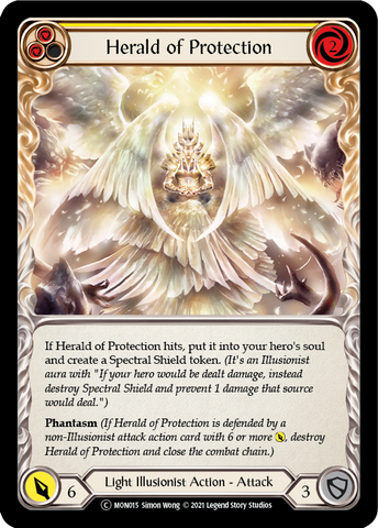 Herald of Protection (Yellow) [U-MON015-RF] (Monarch Unlimited)  Unlimited Rainbow Foil