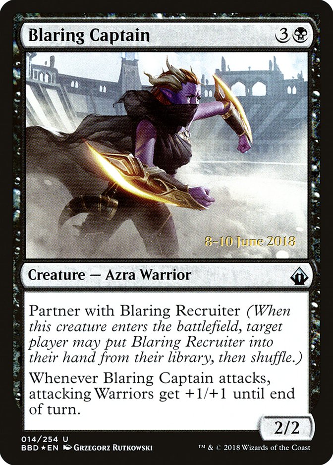 Blaring Captain (Prerelease) [Battlebond Promos]