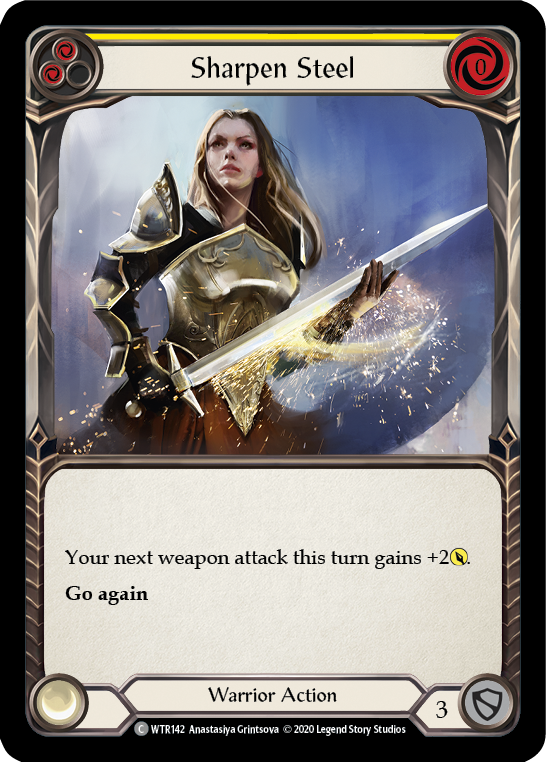 Sharpen Steel (Yellow) [U-WTR142] (Welcome to Rathe Unlimited)  Unlimited Rainbow Foil