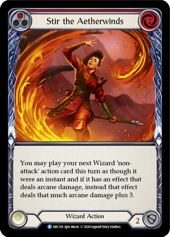 Stir the Aetherwinds (Red) [U-ARC129] (Arcane Rising Unlimited)  Unlimited Rainbow Foil