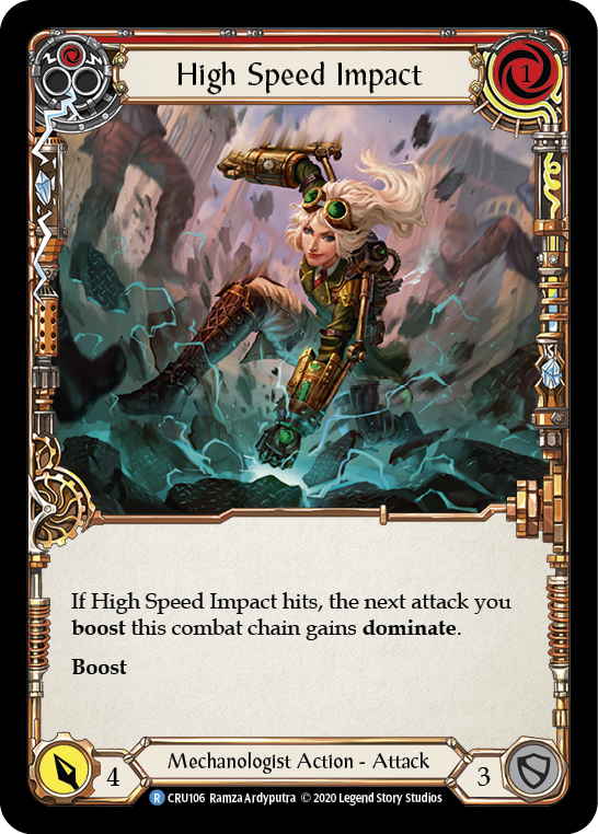 High Speed Impact (Red) [CRU106] (Crucible of War)  1st Edition Rainbow Foil