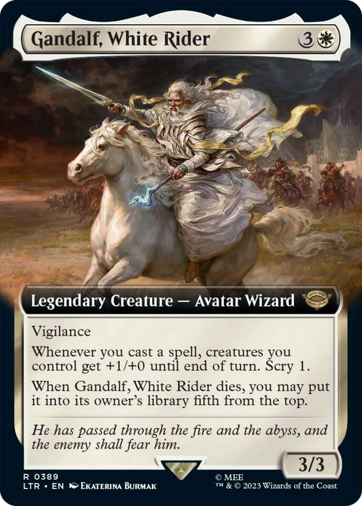 Gandalf, White Rider (Extended Art) [The Lord of the Rings: Tales of Middle-Earth]