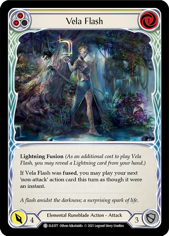 Vela Flash (Yellow) [ELE077] (Tales of Aria)  1st Edition Rainbow Foil