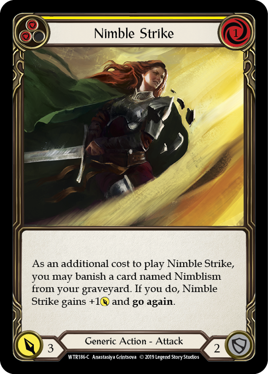 Nimble Strike (Yellow) [WTR186-C] (Welcome to Rathe)  Alpha Print Rainbow Foil