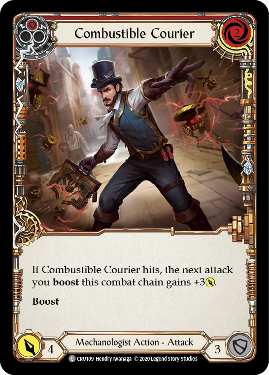 Combustible Courier (Red) [CRU109] (Crucible of War)  1st Edition Rainbow Foil