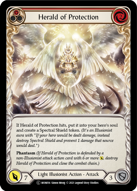 Herald of Protection (Red) [U-MON014-RF] (Monarch Unlimited)  Unlimited Rainbow Foil