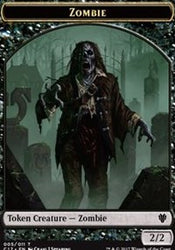 Zombie // Gold Double-sided Token [Commander 2017 Tokens]